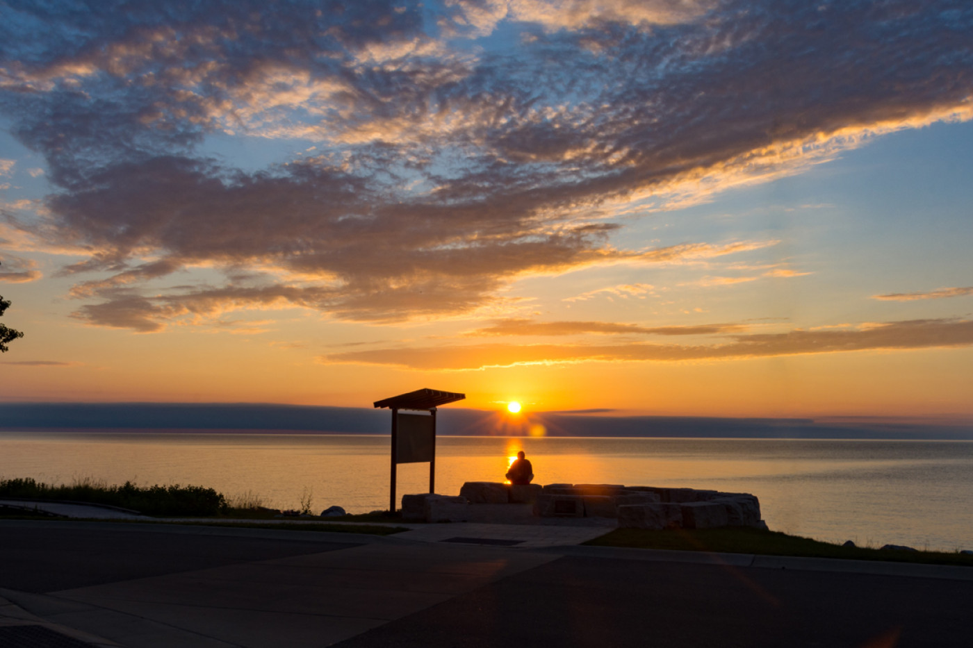Carthage's outdoor classroom provides the perfect place to watch the sunrise.
