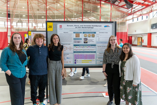 Students presenting their work at the 2024 Celebration of Scholars Poster Exhibitions.