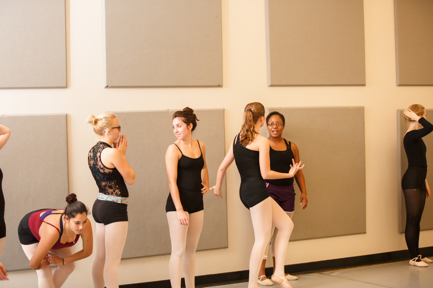 Students performing in the Dance Studio.