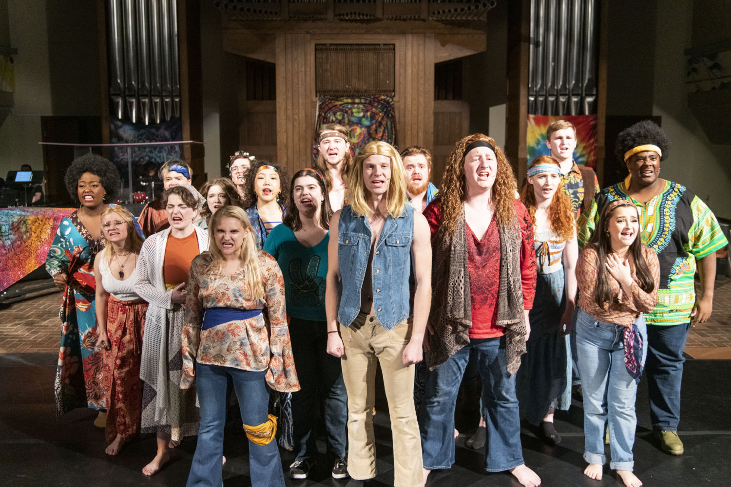 Musical theatre students performed in Carthage?s 2022 production of ?Hair: The Musical.?