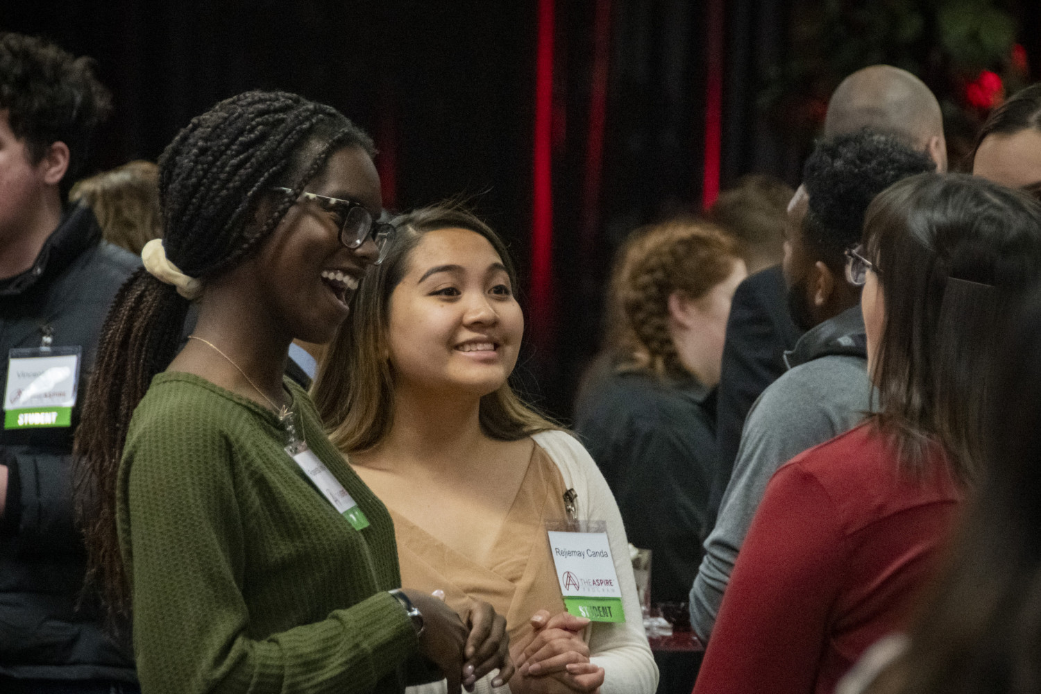Carthage students network at the annual ?Small Talk Big Moments? event held by The Aspire Program.