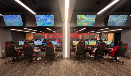 The College converted the former WOH's Place to an Esports Arena on the lower level of the Todd W...