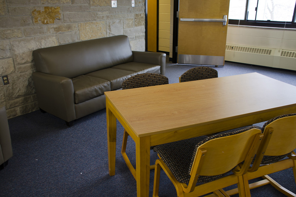 A lounge in Tarble Hall.