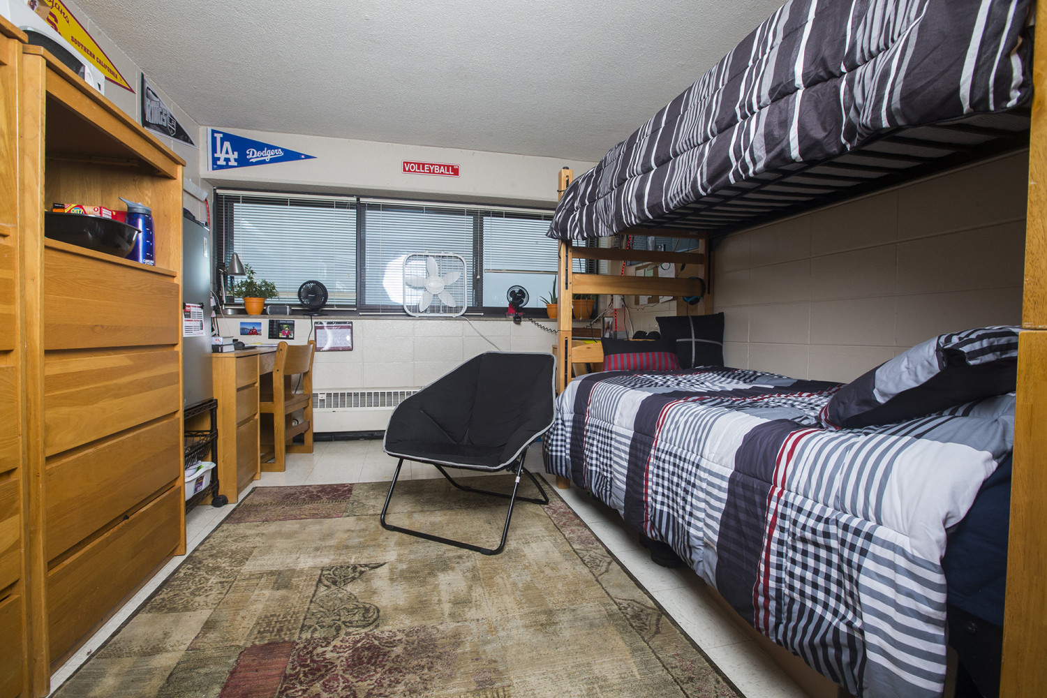 An example dorm room in Denhart.