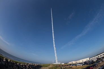 An image of a rocket during launch.