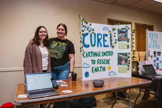 Carthage United to Rescue the Earth (CURE) at the Involvement Fair.