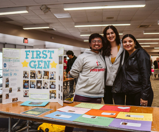 1G, the first-gen student organization at the 2023 Winter Involvement Fair.