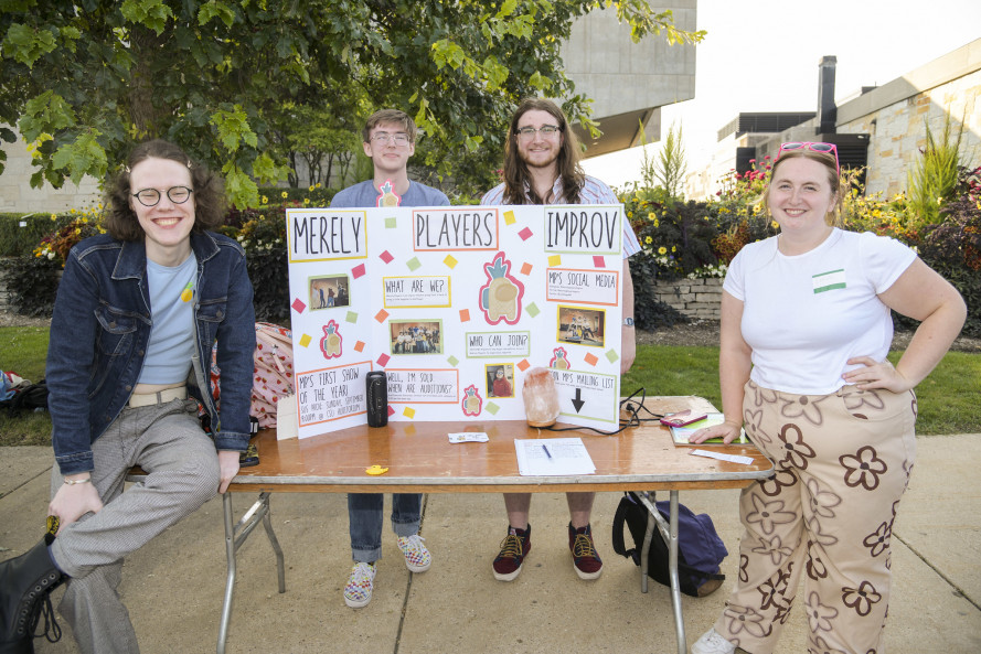 Members of Merely Players at the Involvement Fair.