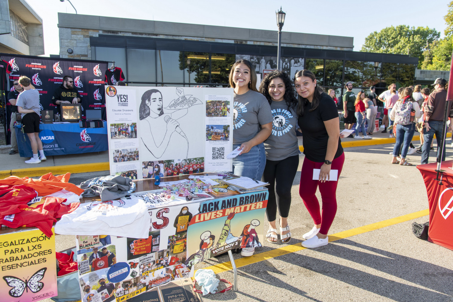 Every semester, Carthage hosts an Involvement Fair, where students can explore on-campus clubs.