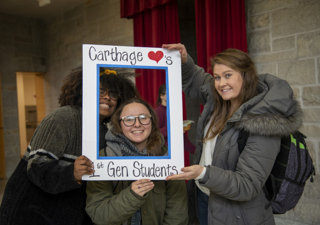 Carthage regularly holds special events to welcome first-generation students.