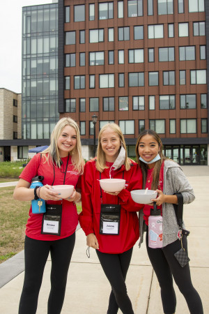 Dozens of returning Carthage students served as orientation leaders.