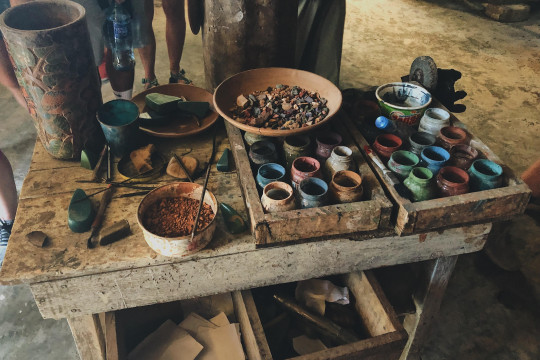 Colored clay used for pottery