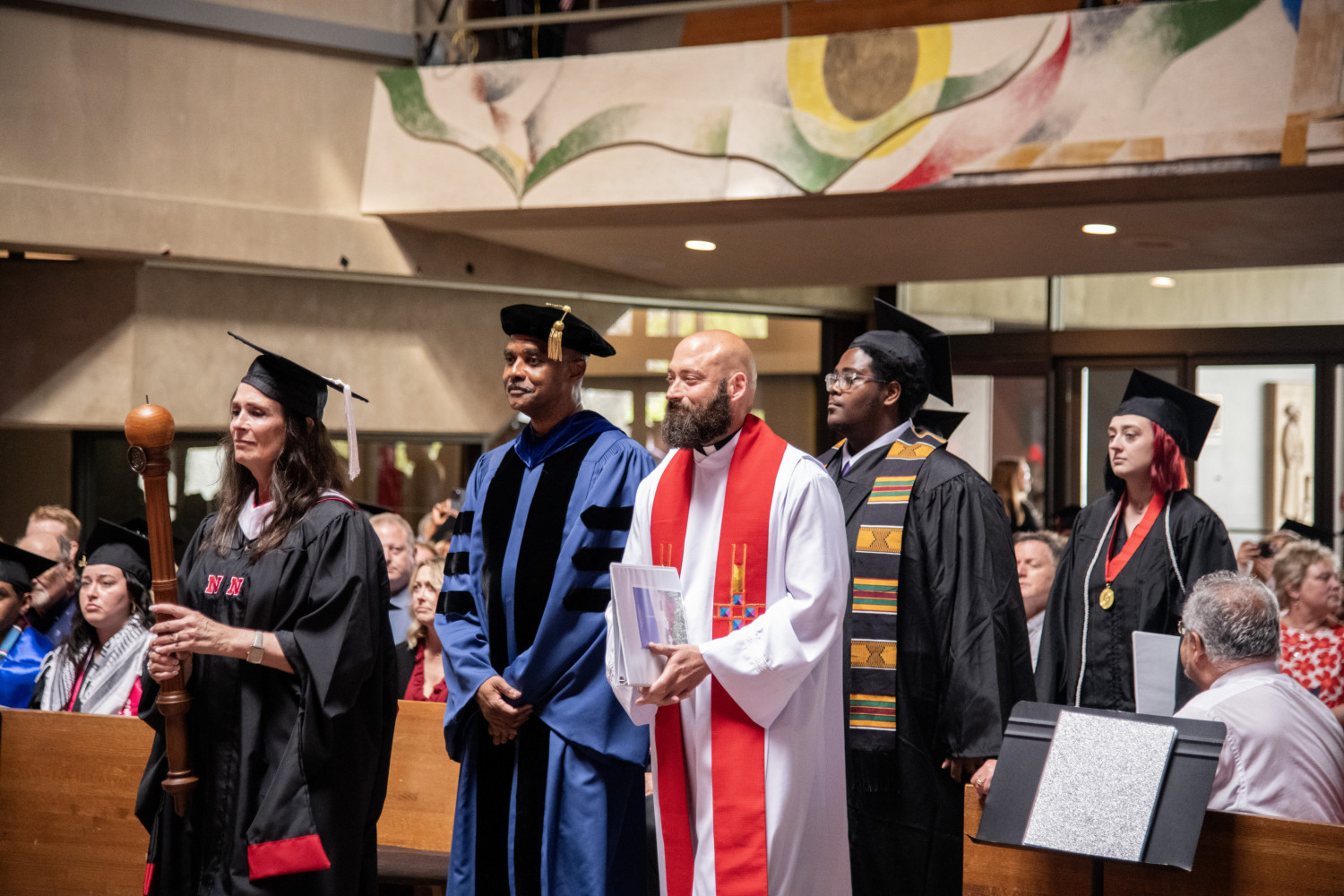 2024 Commencement began with the Baccalaureate Service, held in the A. F. Siebert Chapel.