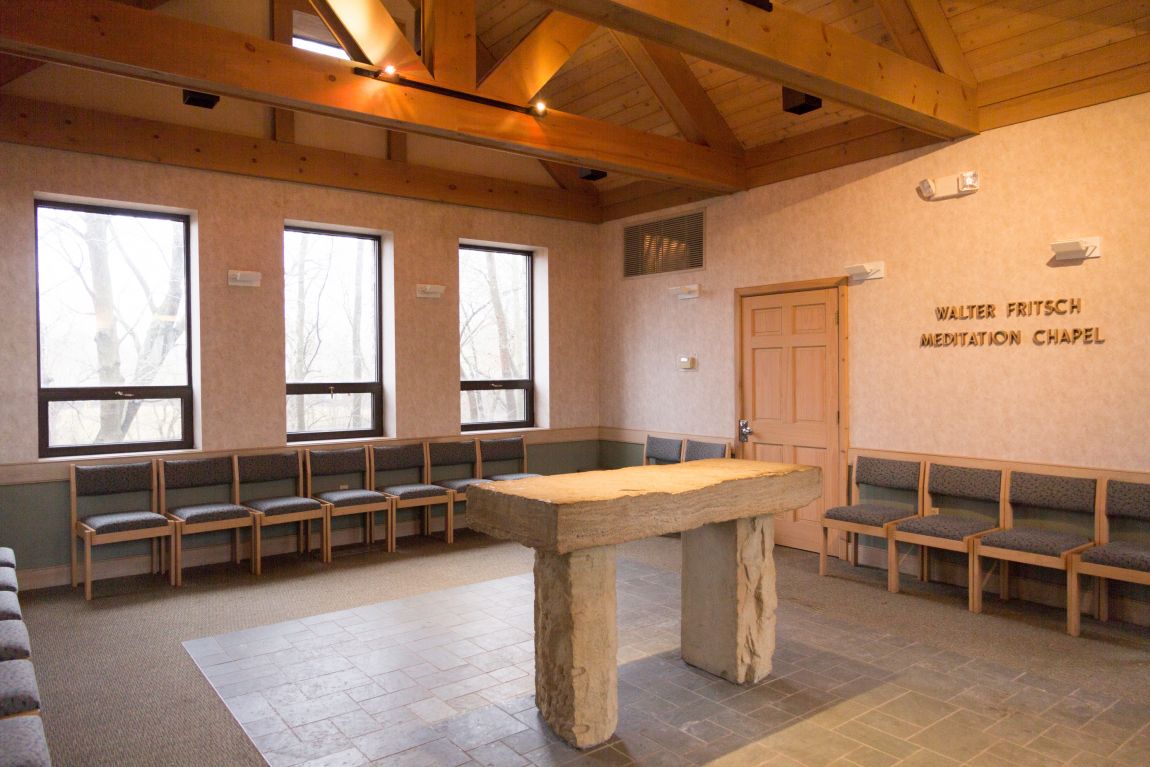 Inside the Walter Fritsch Meditation Chapel.