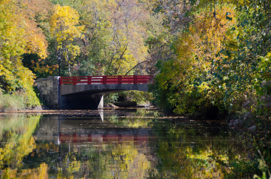 Red Bridge in fall.