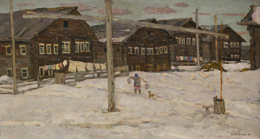 The Village of Vashgort. Oil on Board. Yuri Semenyuk.
