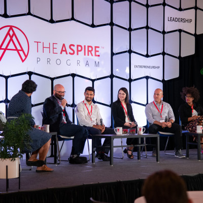 A panel of alumni during the inaugural Aspire Conference.