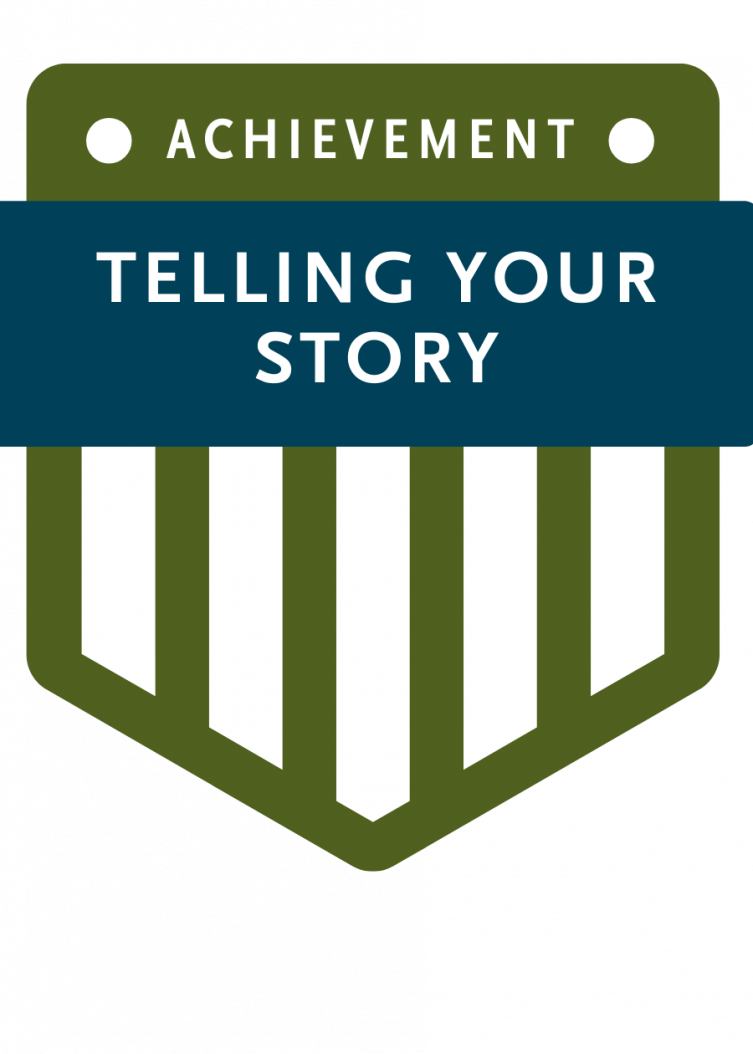 Telling Your Story badge