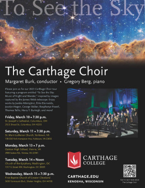 The Carthage Choir is going on tour to Washington, D. C.