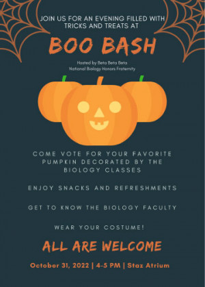 Show off your Halloween costume, get to know biology faculty members, and enjoy refreshments whil...