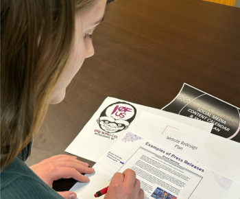 In fall 2021, Carthage students enrolled in the Public Relations Writing course partnered with lo...