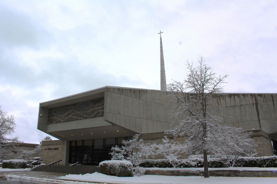 A. F. Siebert chapel in the winter.