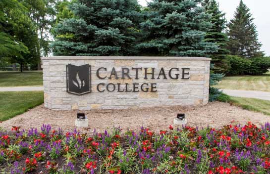 Carthage campus entrance sign