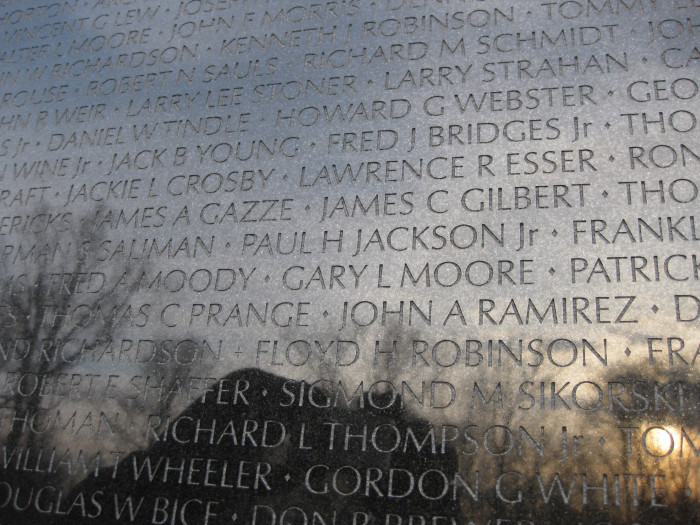 Some Names on The Vietnam Wall