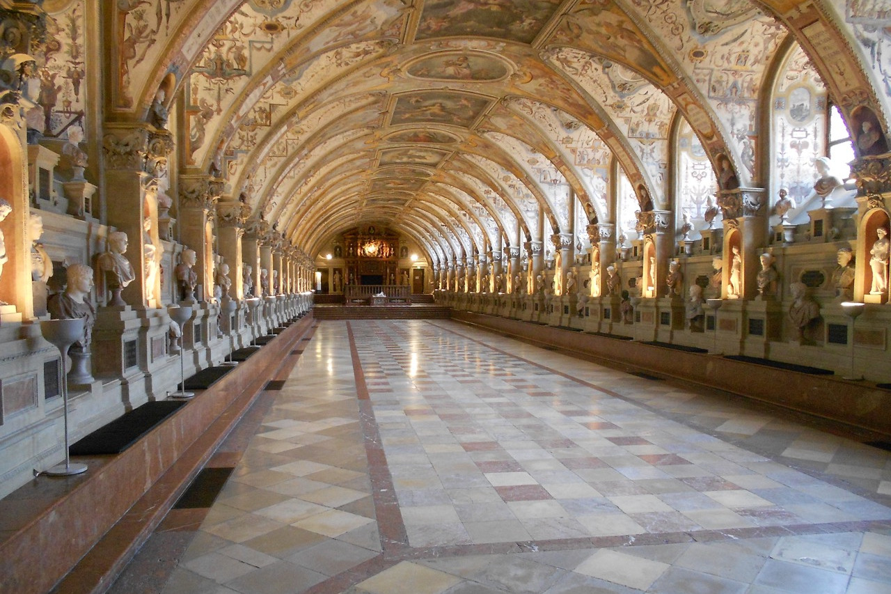 The Residenz in central Munich is the former royal palace of the Wittelsbach monarchs of Bavaria.