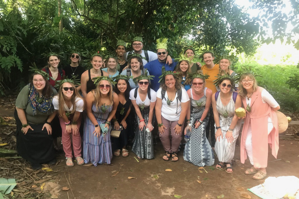 Students on a J-Term study tour in Tanzania.