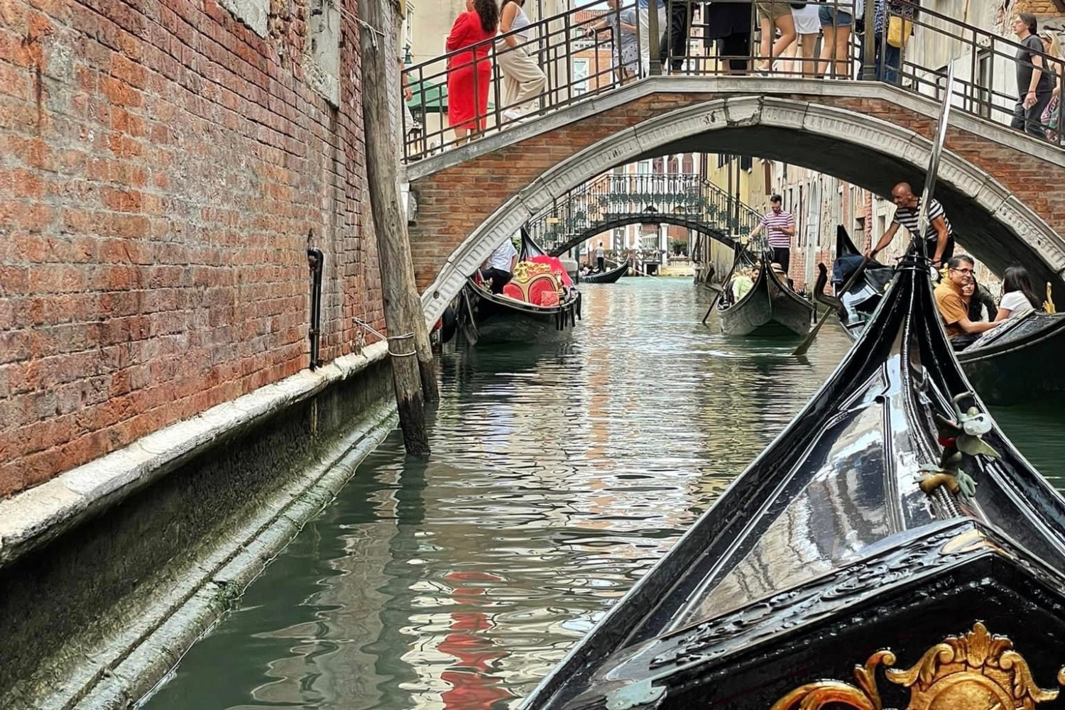 A gondola ride on the Grand Canal in Venice, Italy.