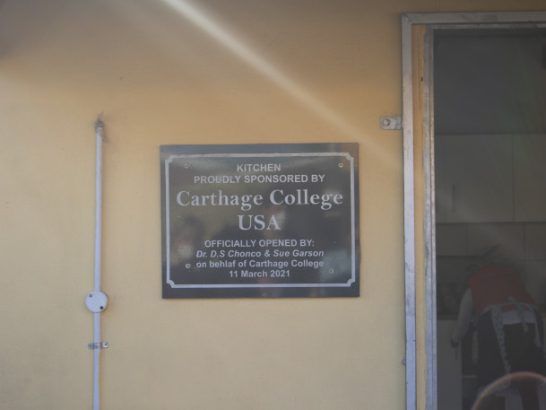 Carthage students funded a new kitchen at Nkume Primary School.