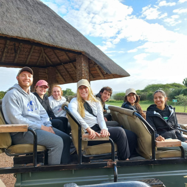 Students on a safari.