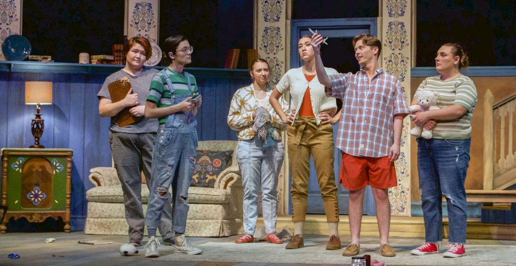 Carthage theatre majors perform in a main-stage theatre production. Carthage offers several bache...