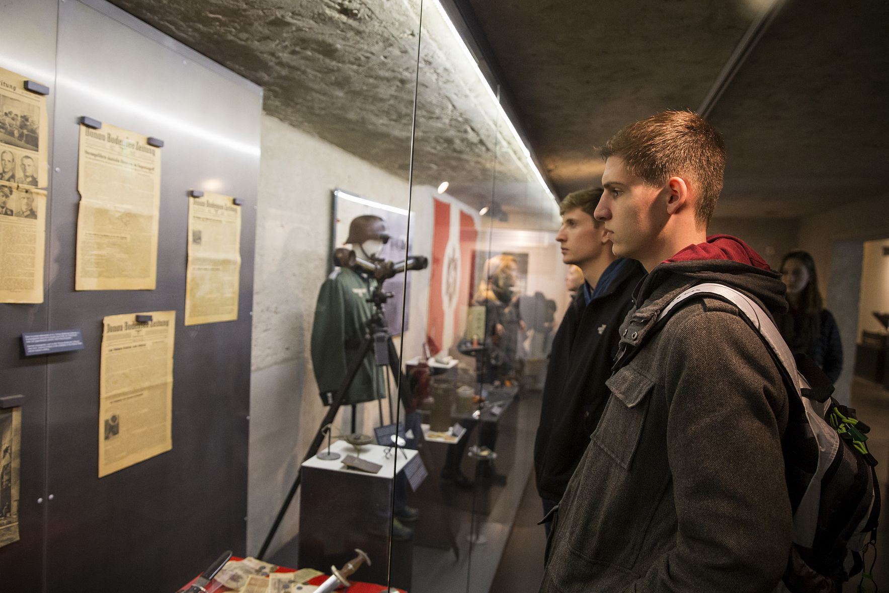 Students pursuing a history major visit a museum in Normandy (2016 J-Term).