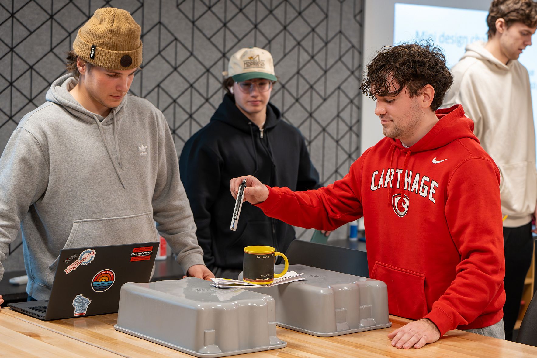 Engineering students in a classroom.