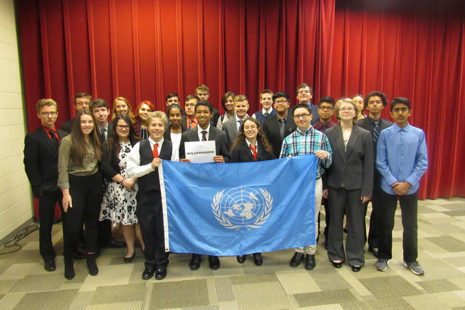 Willowbrook High School at the 2017 Model UN High School Conference at Carthage.