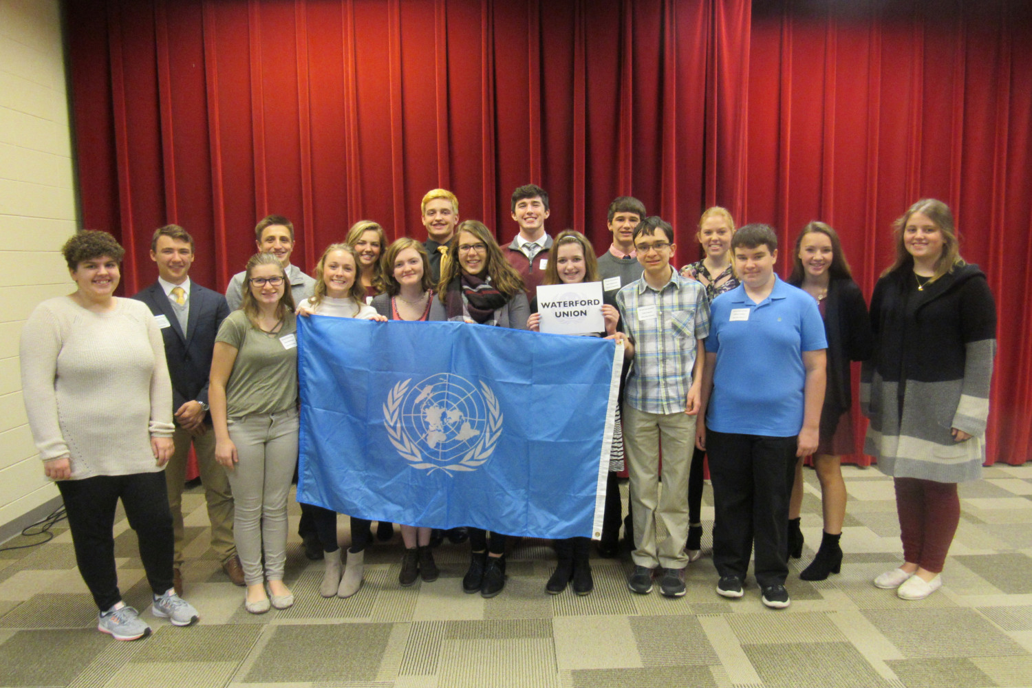 Waterford Union High School at the 2017 Model UN High School Conference at Carthage.