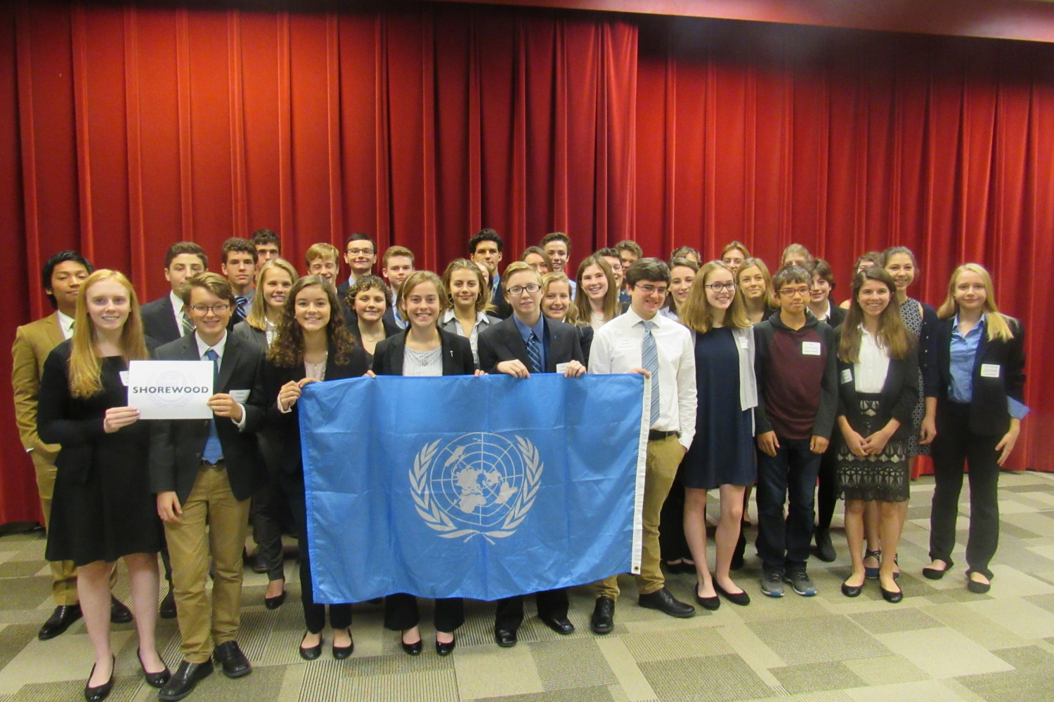 Shorewood High School at the 2017 Model UN High School Conference at Carthage.