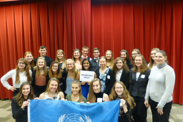 Waukesha West High School at the 2017 Model UN High School Conference at Carthage.