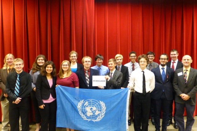 Pewaukee High School at the 2017 Model UN High School Conference at Carthage.