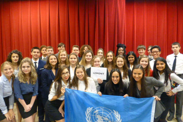 Lemont High School at the 2017 Model UN High School Conference at Carthage.