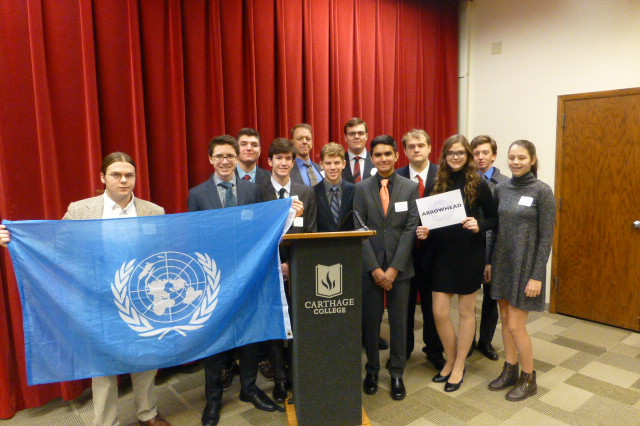 Arrowhead High School at the 2017 Model UN High School Conference at Carthage.