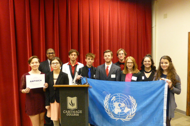 Antioch High School at the 2017 Model UN High School Conference at Carthage.