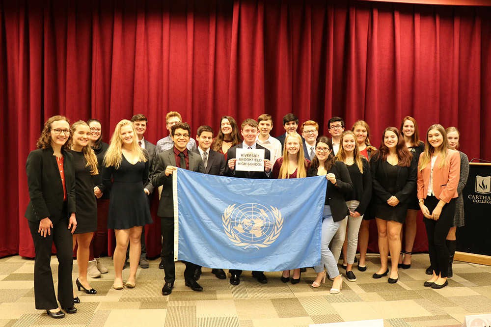 Riverside Brookfield High School at the 2018 Model UN High School Conference at Carthage.