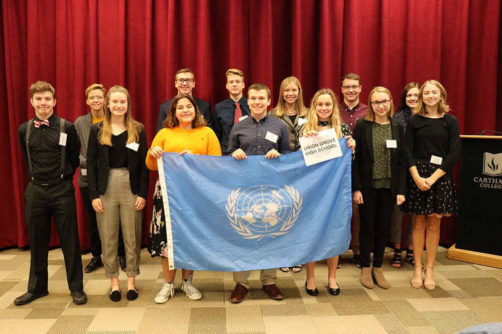 Union Grove High School at the 2018 Model UN High School Conference at Carthage.