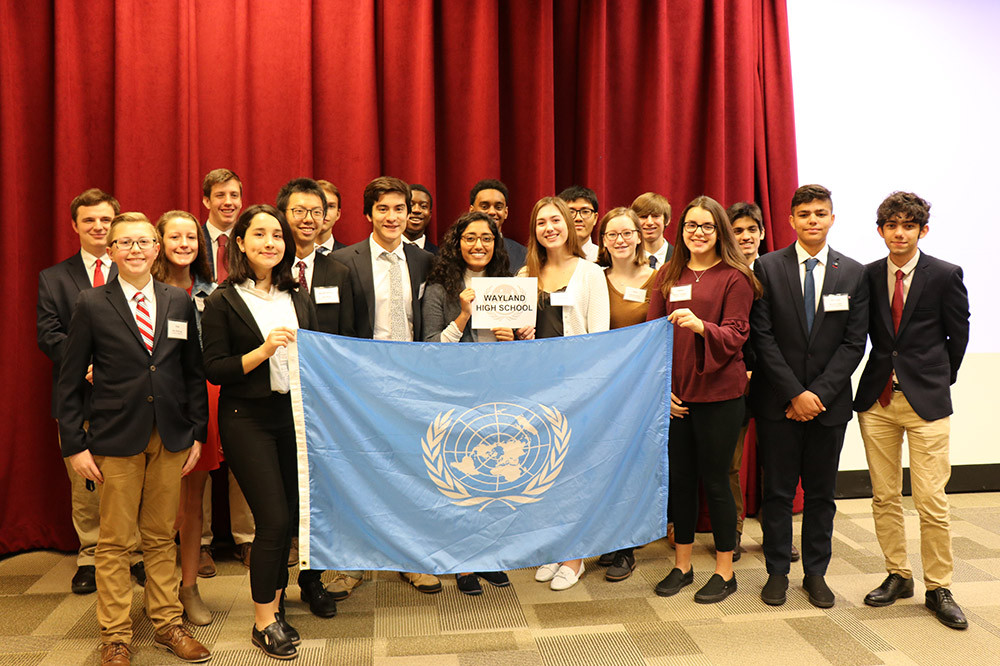 Wayland High School at the 2018 Model UN High School Conference at Carthage.
