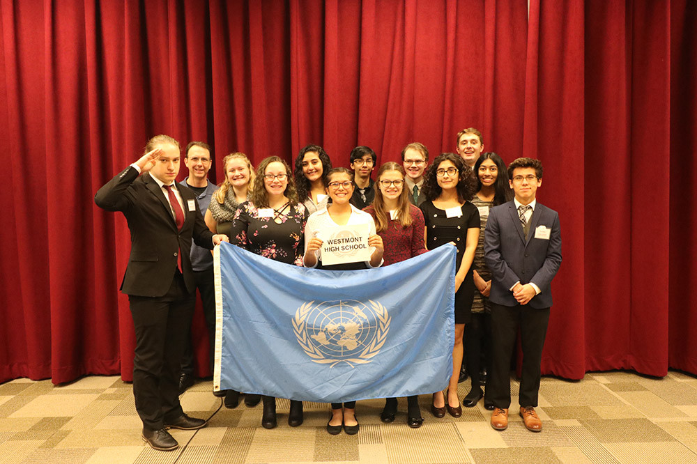 Westmont High School at the 2018 Model UN High School Conference at Carthage.
