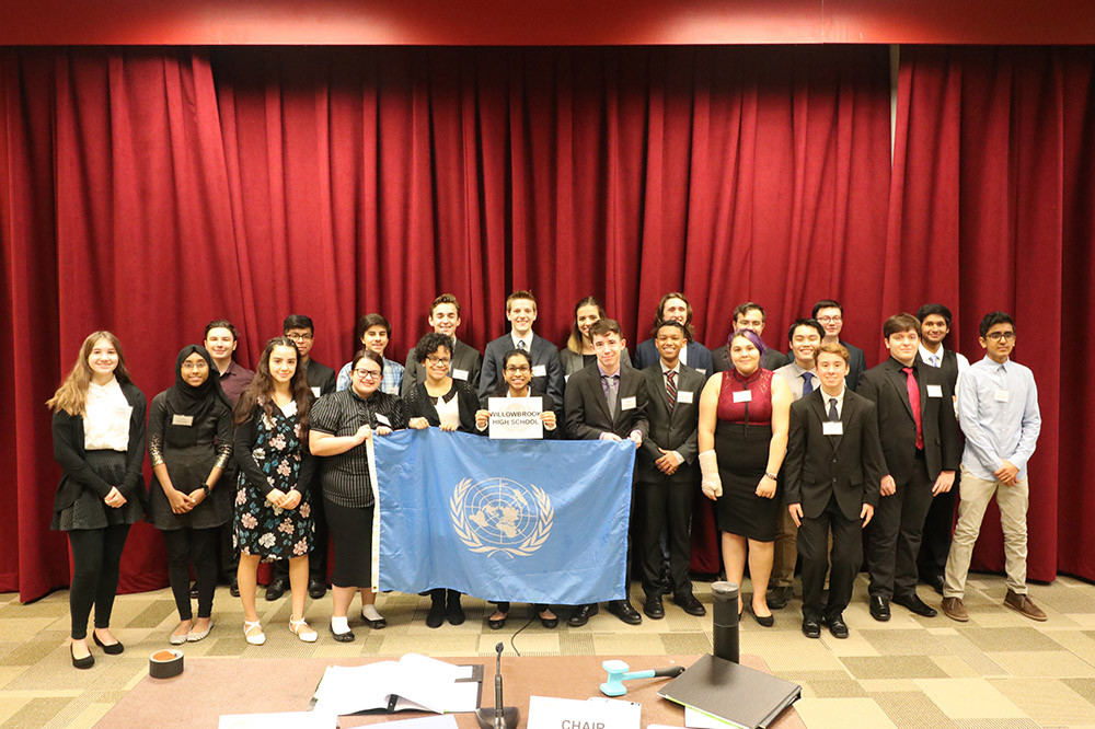 Willowbrook High School at the 2018 Model UN High School Conference at Carthage.