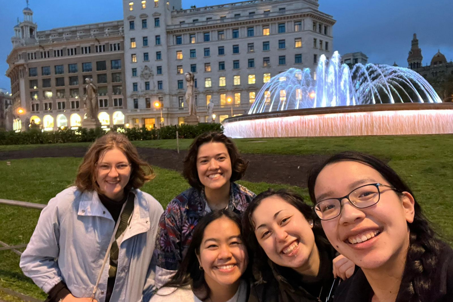 Carthage students explore Spain during free time at the BIMUN Conference.